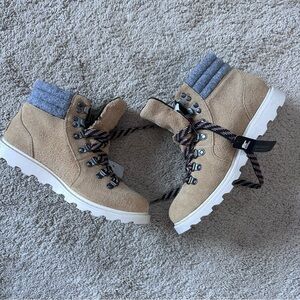NWT SOREL Madson Hiker Waterproof Boot tan beige winter snow shoe 7